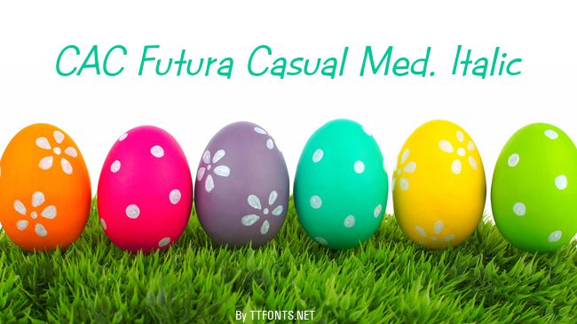 CAC Futura Casual Med. Italic example